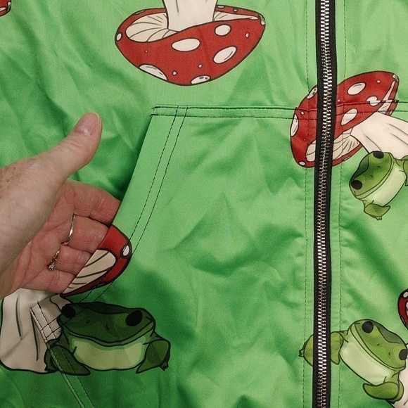 Frog and mushroom women's hoodie size 3X - Picture 2 of 10